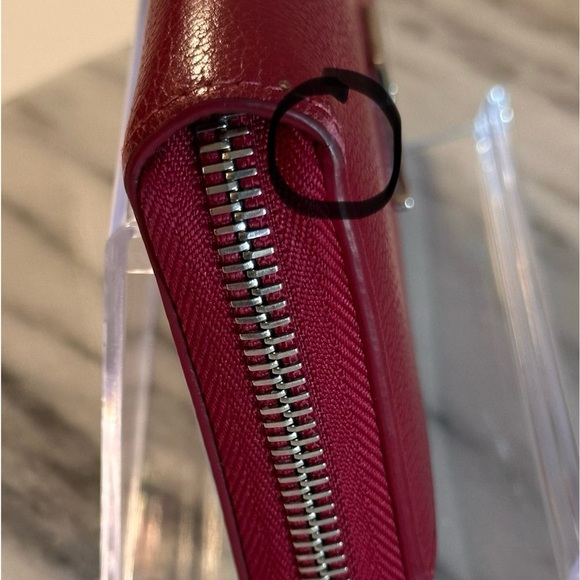 Louis Vuitton Lockme Zippy Wallet Soft Calf Leather 2018 UB4108 Red&Cream COA - Picture 11 of 16